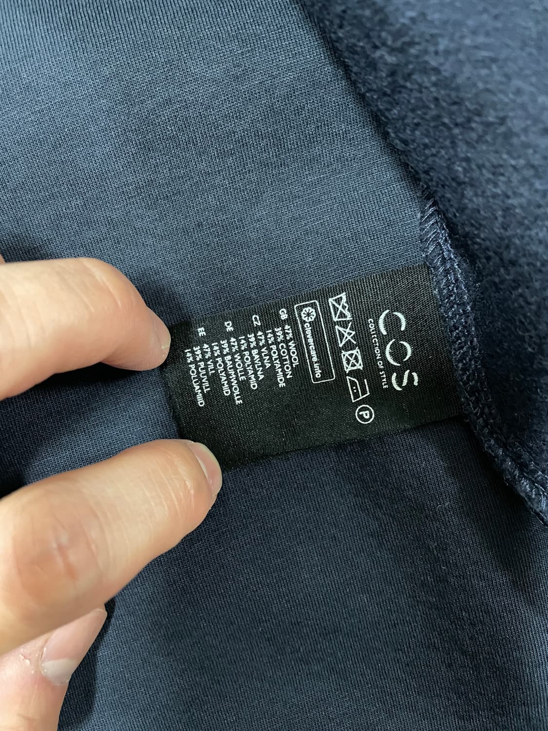 cos 울 자켓 네이비 M 상품이미지3