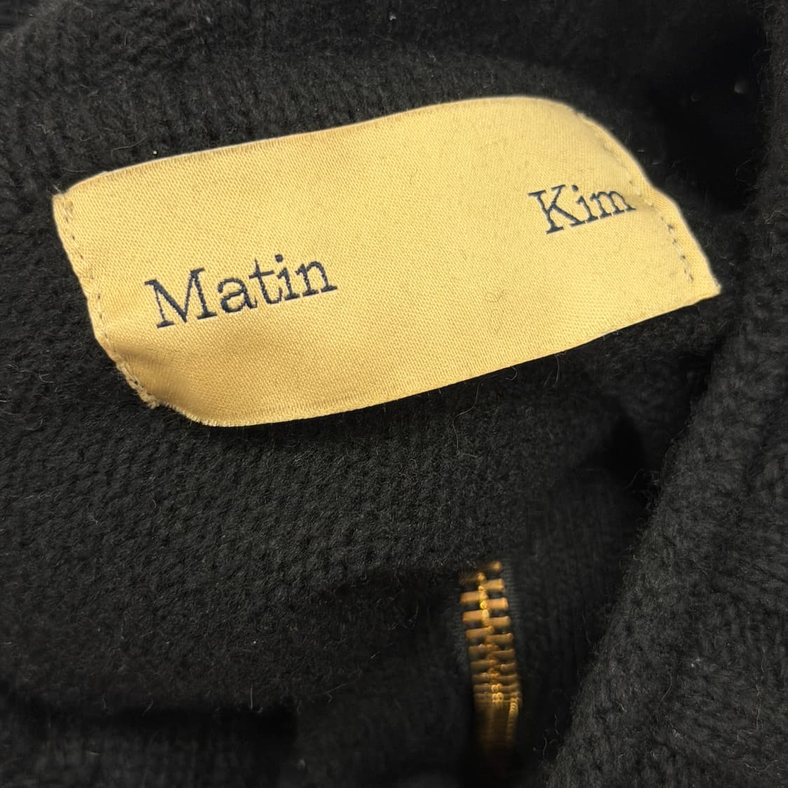 마뗑킴 스펠 포인트 니트집업 자켓 블랙 S 상품이미지3