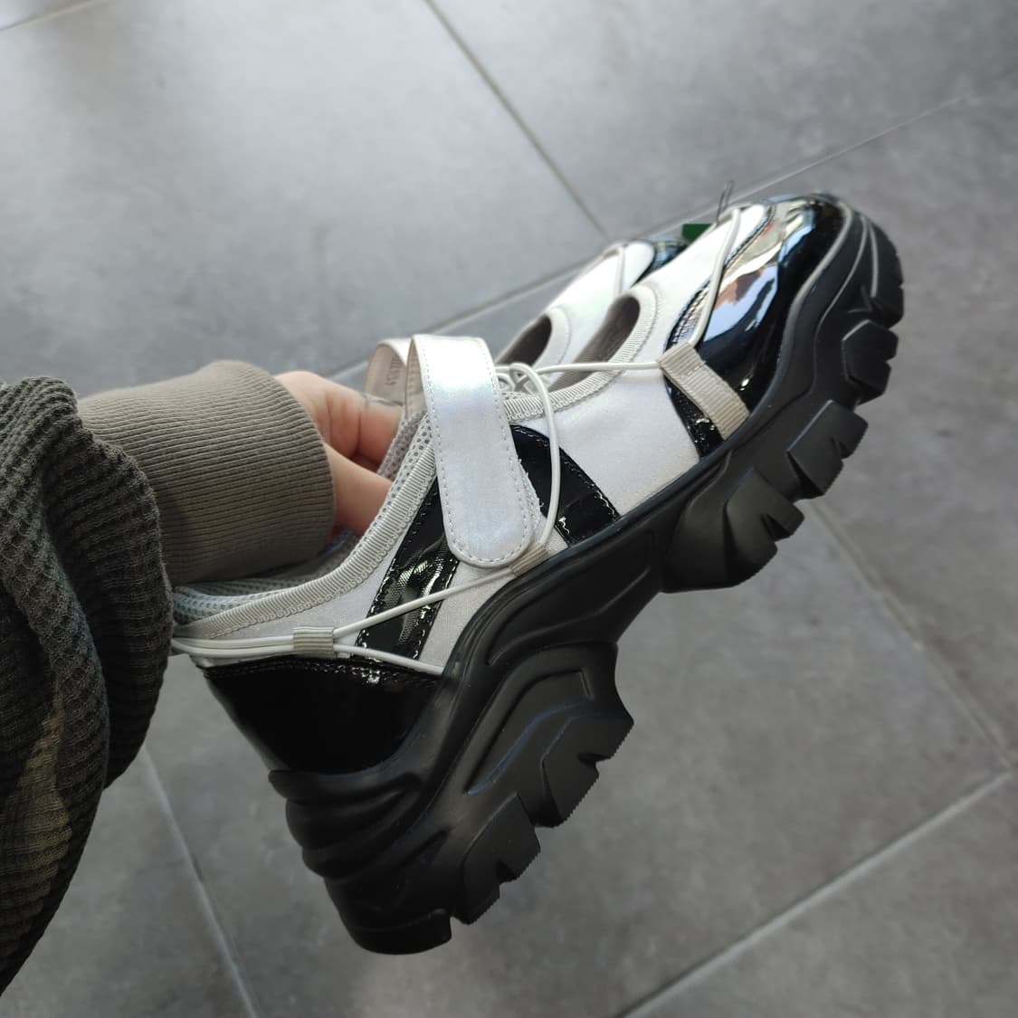 235 여성 스포티 빈티지 플랫 슈즈 메리제인 스니커즈 상품이미지4