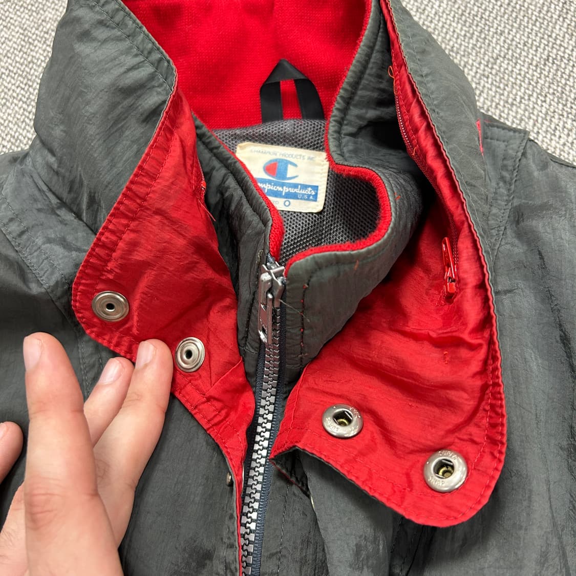 챔피온 올드스쿨 메탈그레이 바람막이(O) 상품이미지5