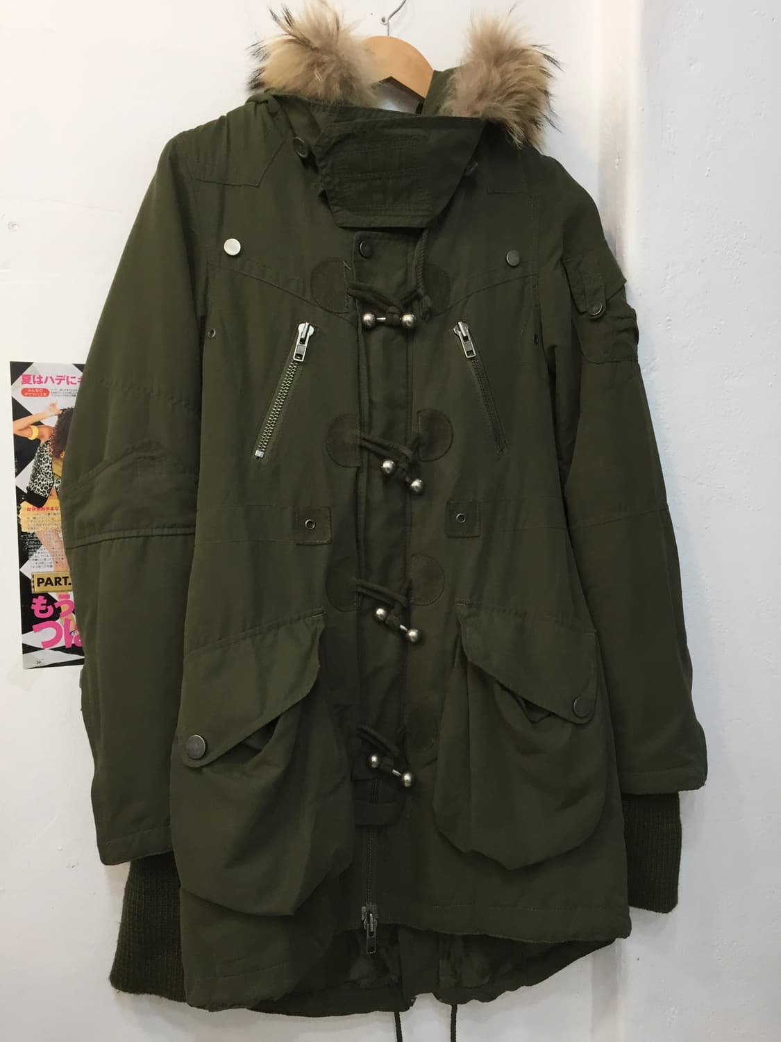 빈티지 퍼 토글 야상 사파리 자켓 상품이미지9