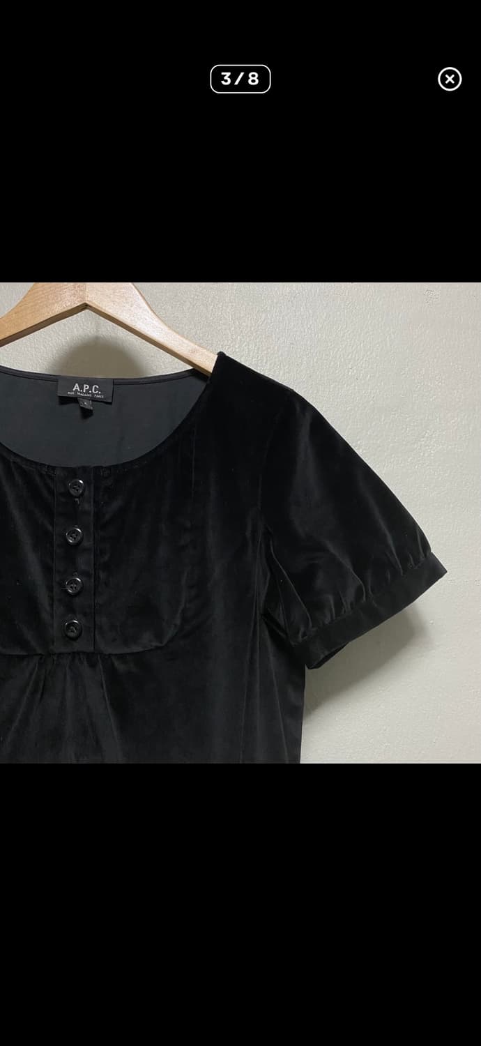 A.P.C. 아페쎄 벨벳 디자인 원피스 상품이미지3