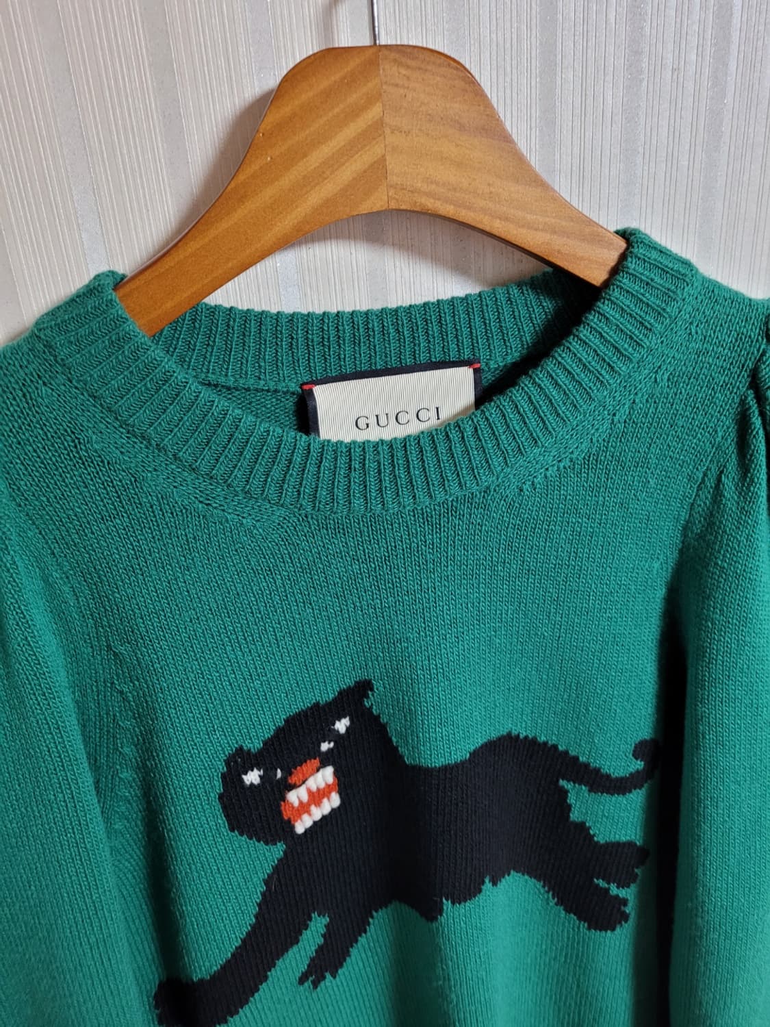 [S] 구찌 그린 흑표범 여성 니트 상품이미지2