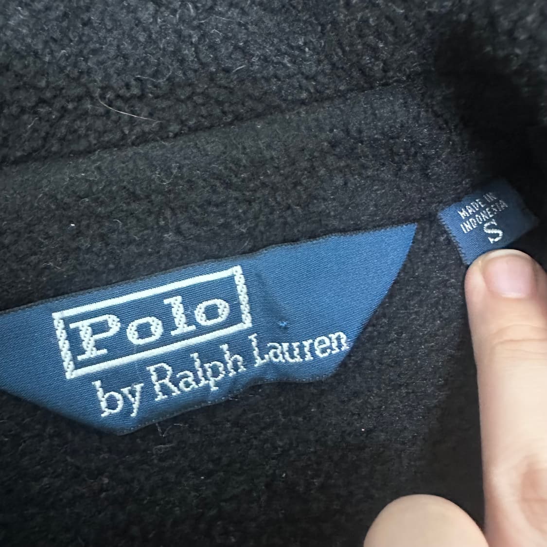 POLO 폴로 랄프로렌 후리스 블루종 자켓 블랙 S 상품이미지3