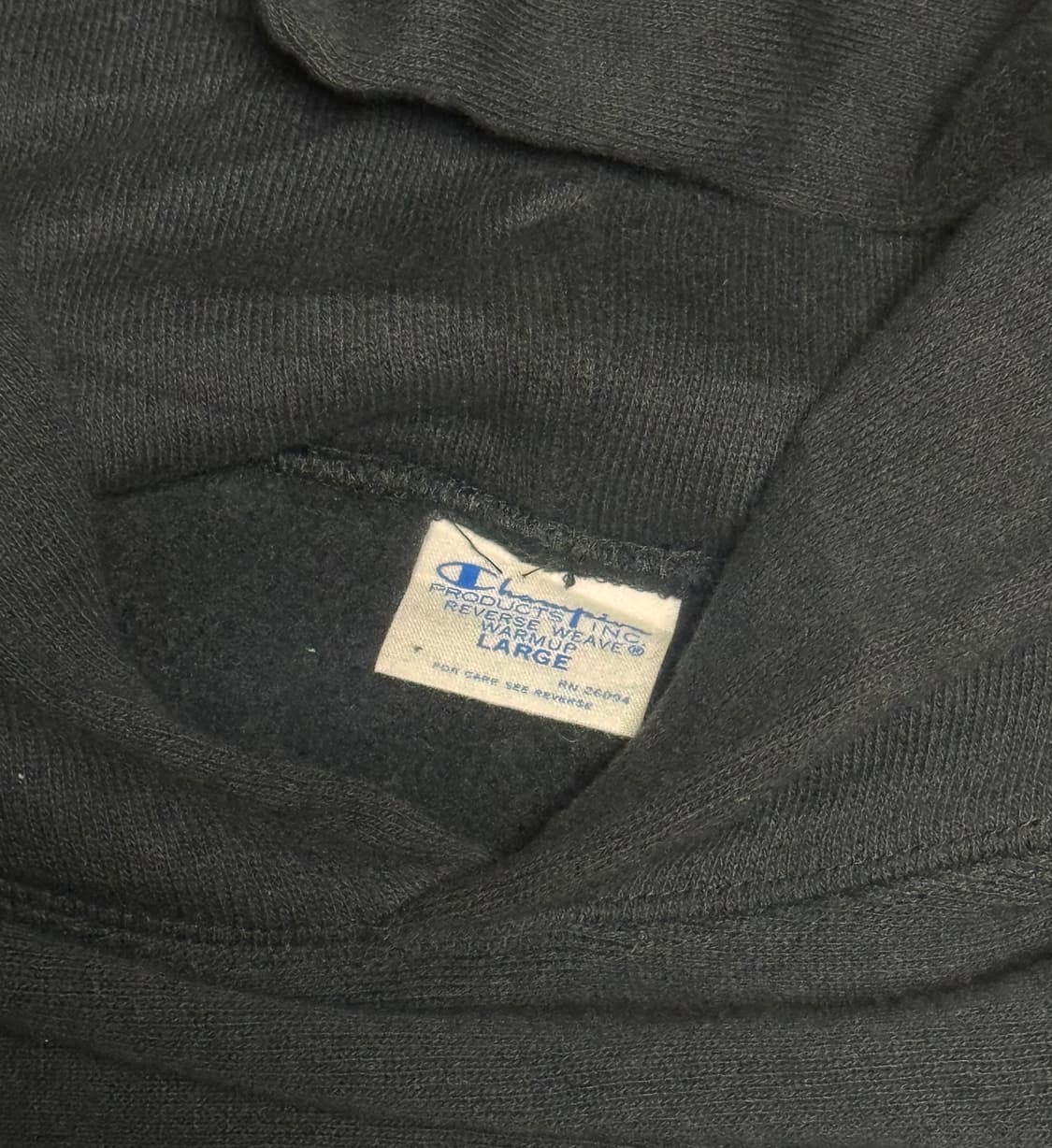 [L] 챔피온 쉽스 리버스 위브 블랙 후드티 상품이미지4