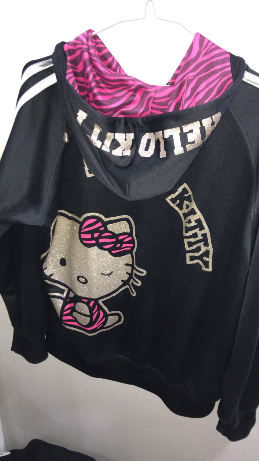 헬로키티 hello kitty 호피 후드집업 상품이미지1