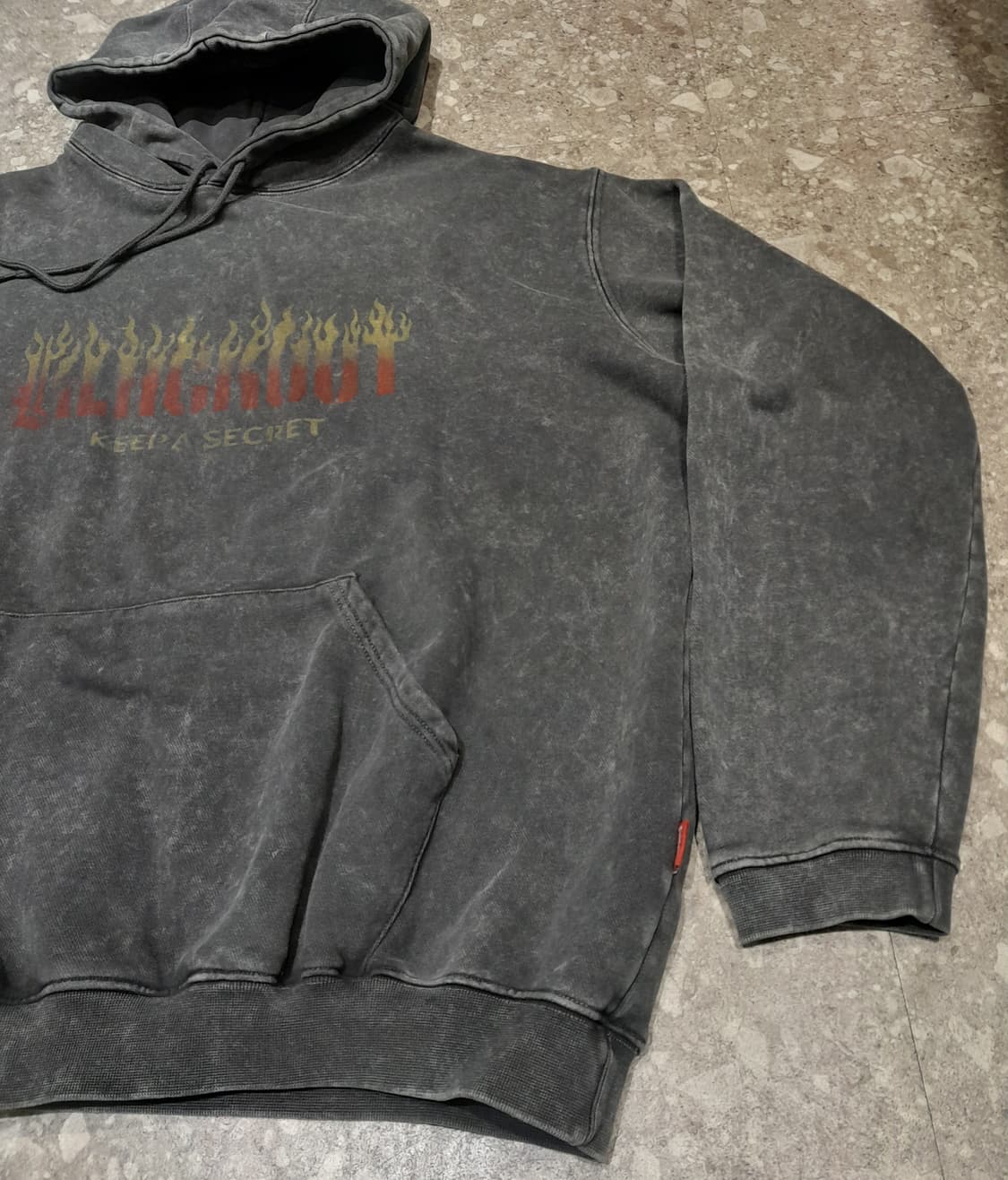 💥블랙아웃 빈티지 워싱 플레임 후드 (L) 상품이미지3