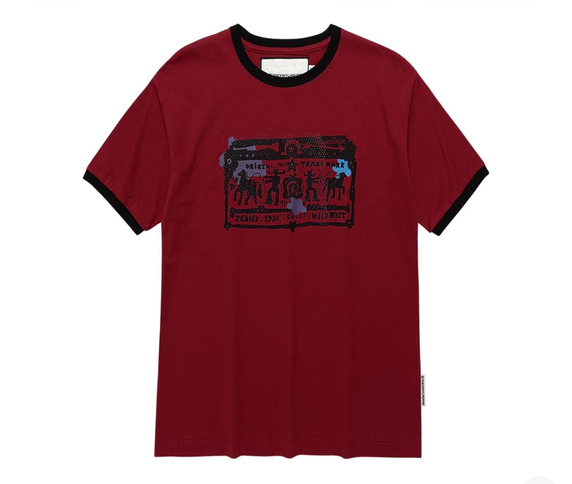 더바이닐하우스 레드 링거 티  상품이미지1