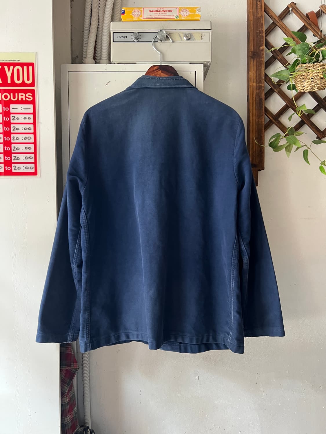 [M]90's 빈티지 워싱 몰스킨 프렌치 워크 자켓 상품이미지8