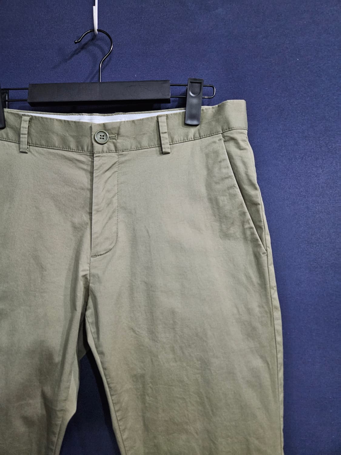 라코스테 카키 남성 슬림핏 허리 30 면바지  상품이미지4