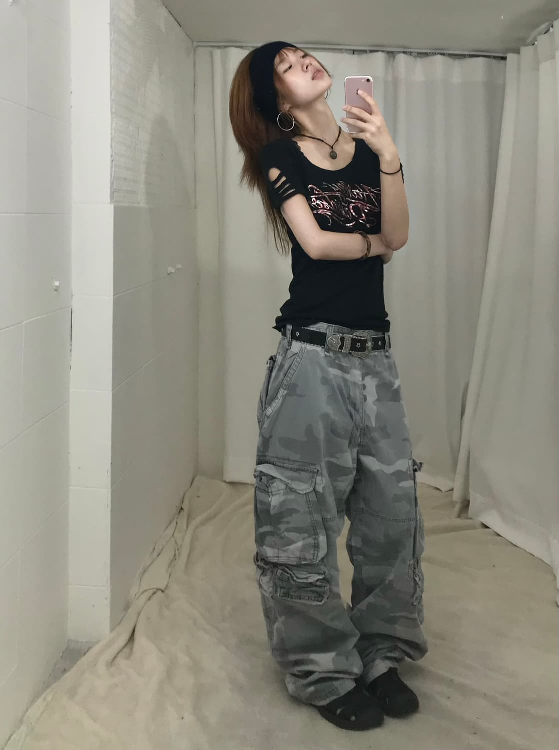 할리데이비슨 펑크 슬리브 반팔 티셔츠 상품이미지2