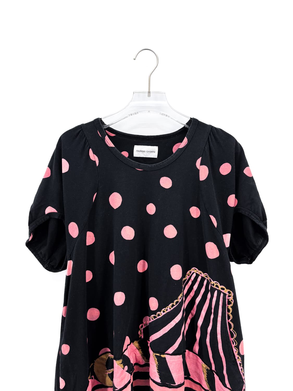 츠모리 치사토 핑크 도트 퍼프 반팔티셔츠 상품이미지2