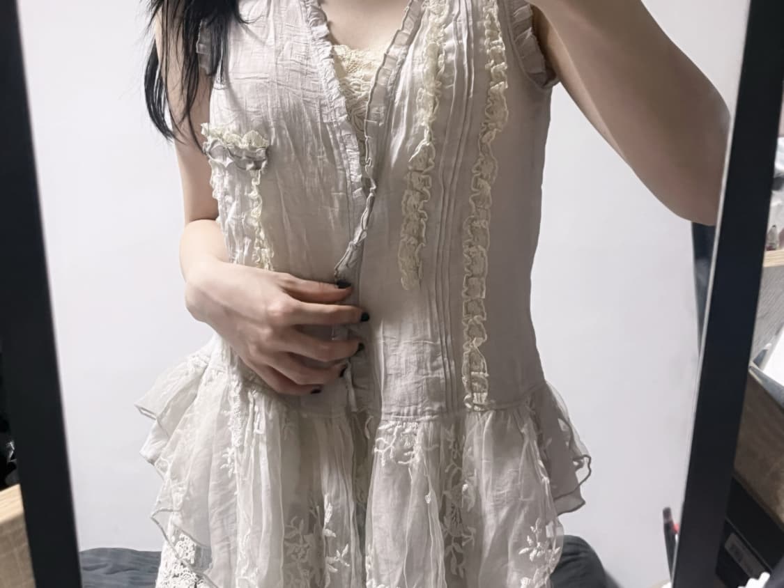 silver lace sleeveless 상품이미지4