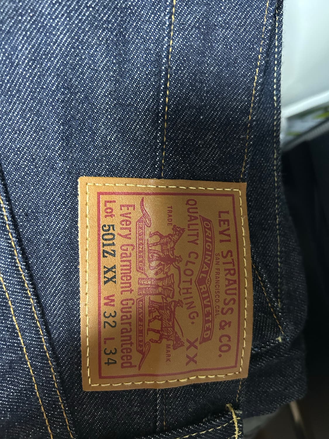 리바이스  1954 501ZXX 셀비지 W32 L34 상품이미지3