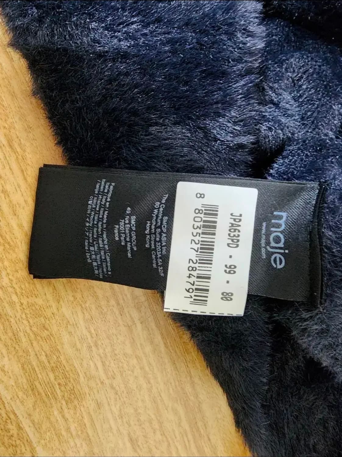 (1)여성 maje 마쥬 언발 슬리브 퍼 니트 상품이미지3