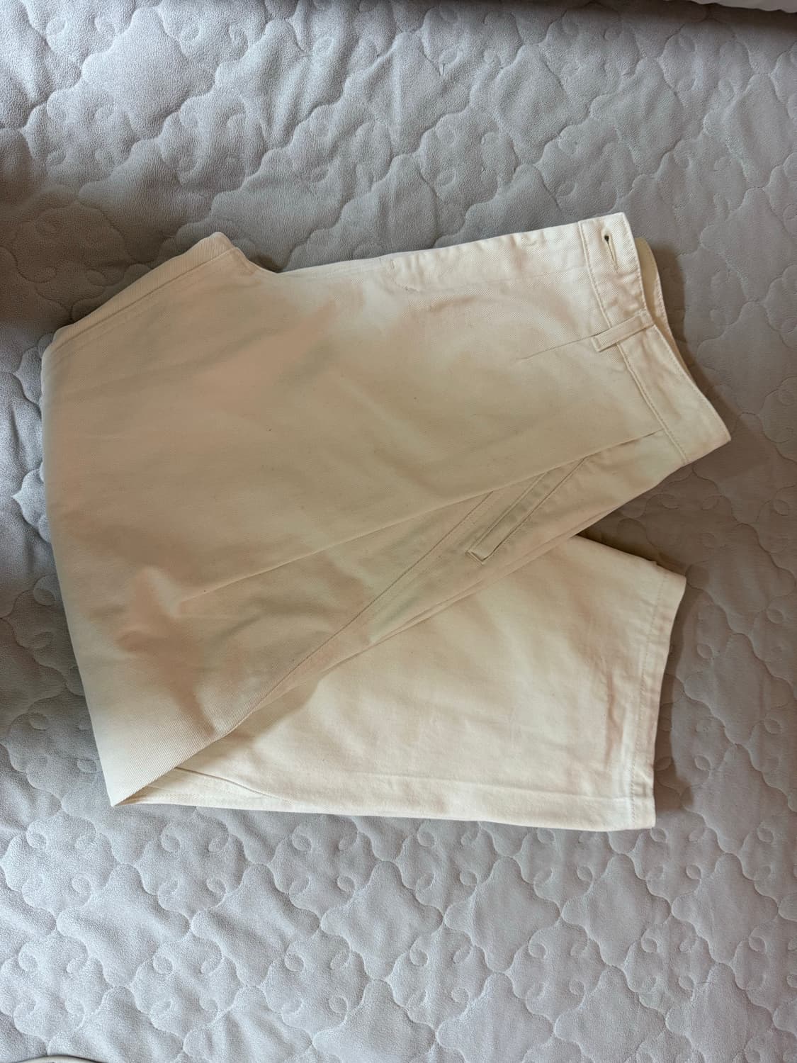 쿠어 coor 딥플리츠 커브드 팬츠 | 크림 | M사이즈 상품이미지1