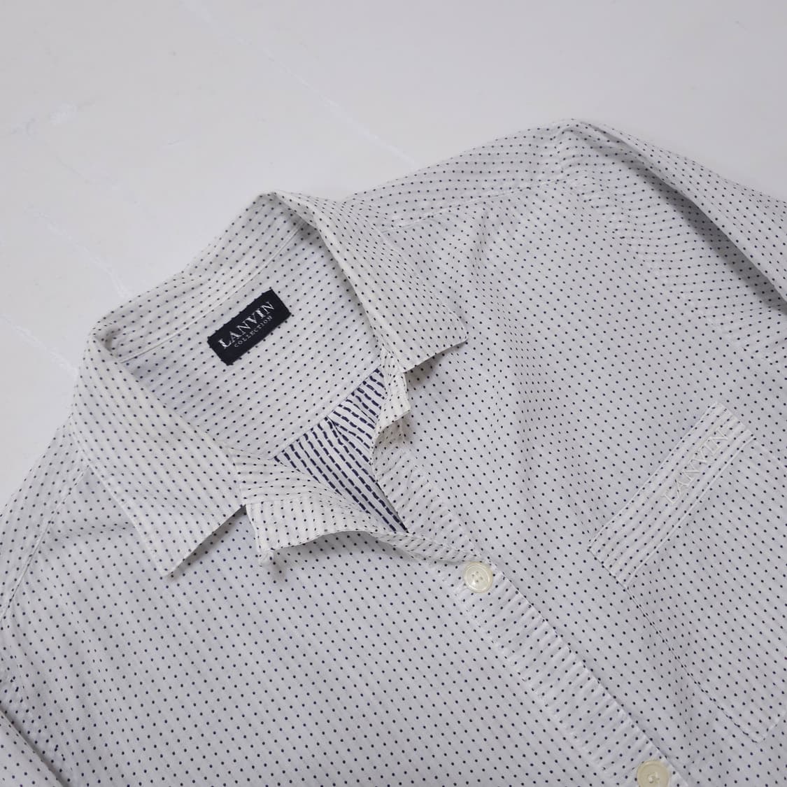 랑방 재팬 땡땡이 7부 셔츠 상품이미지2