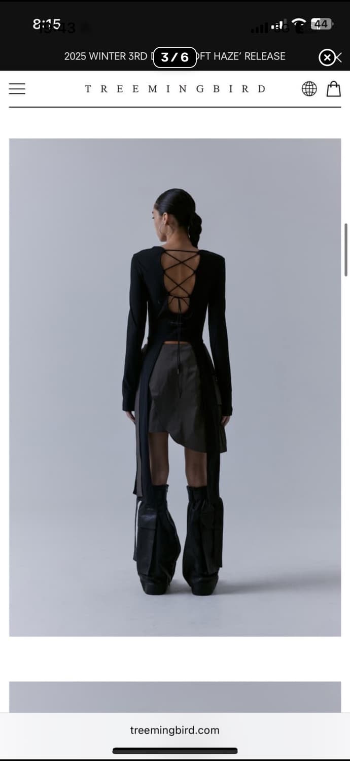 트리밍버드 back less strap 롱 슬리브 상품이미지3