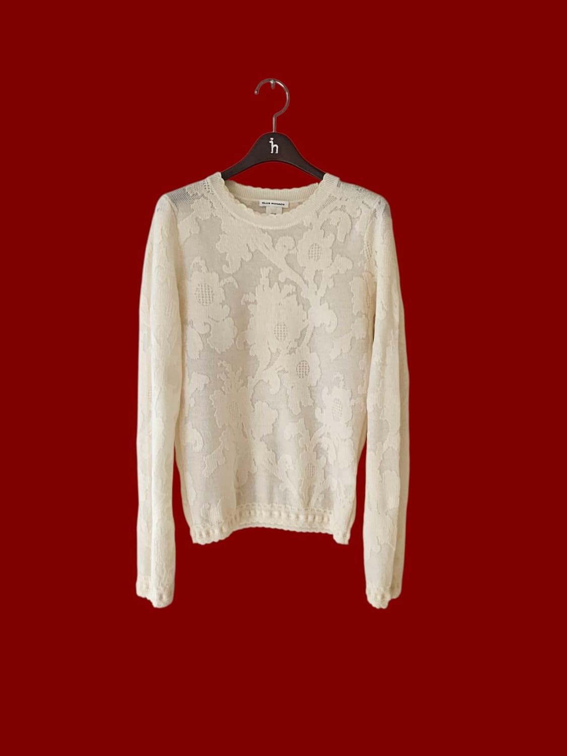 클럽모나코 울혼방 레이스 스웨터 니트 55 / 상태 좋음 상품이미지1