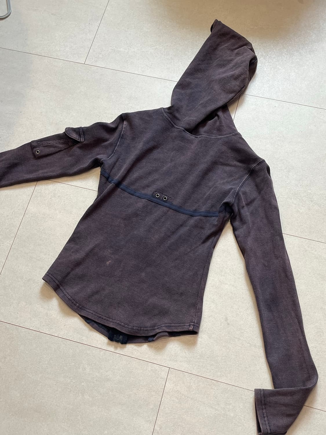 스컬프터 워시드 본디지 후디 / 워시드네이비 M 상품이미지4