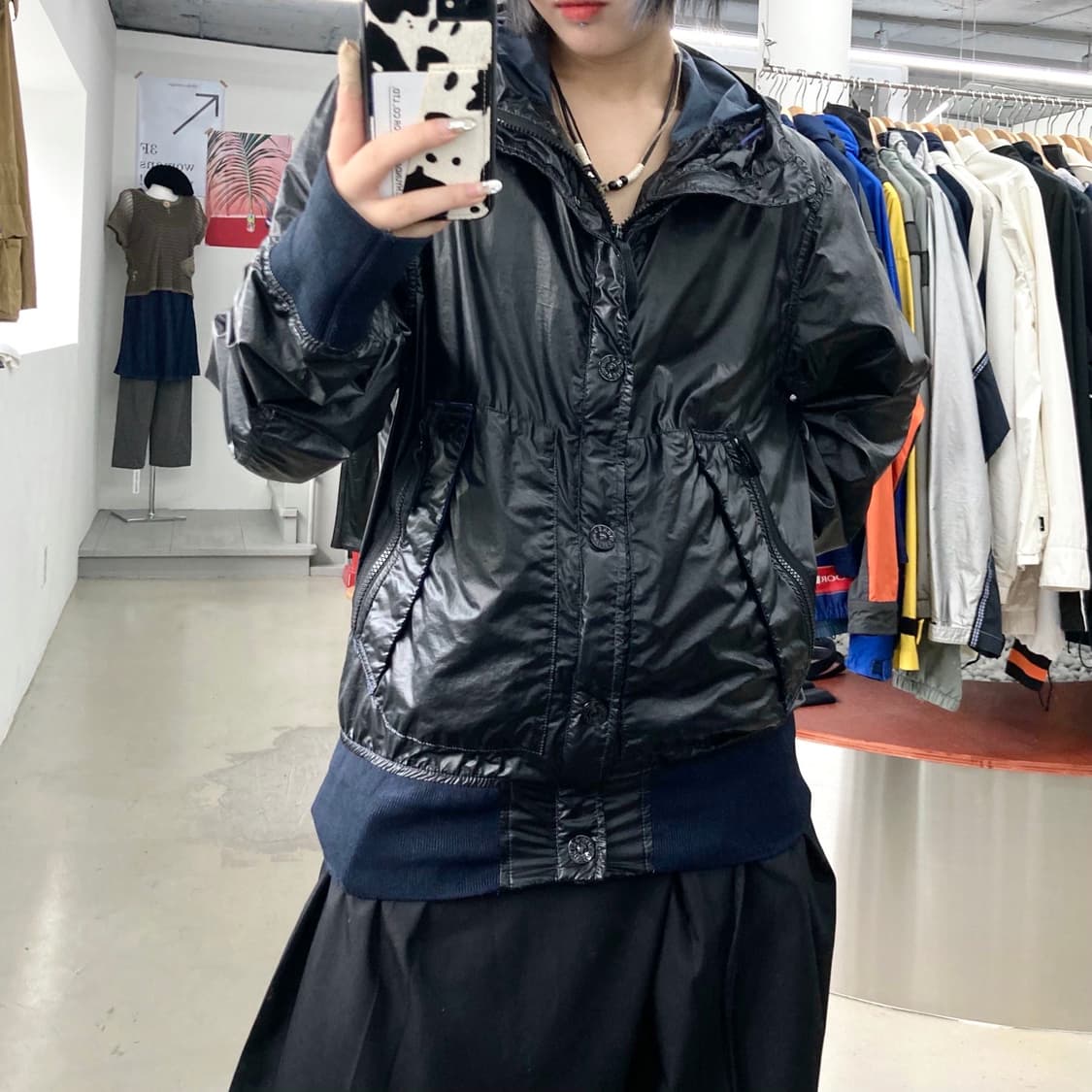 스톤 아일랜드 와펜 글래스 폴리아미드 나일론 후드자켓 상품이미지2