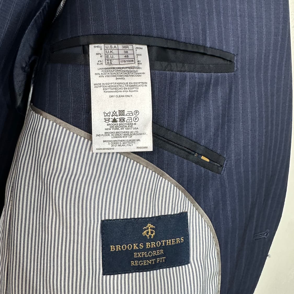 브룩스브라더스 스트라이프 셋업 수트 38R 상품이미지5