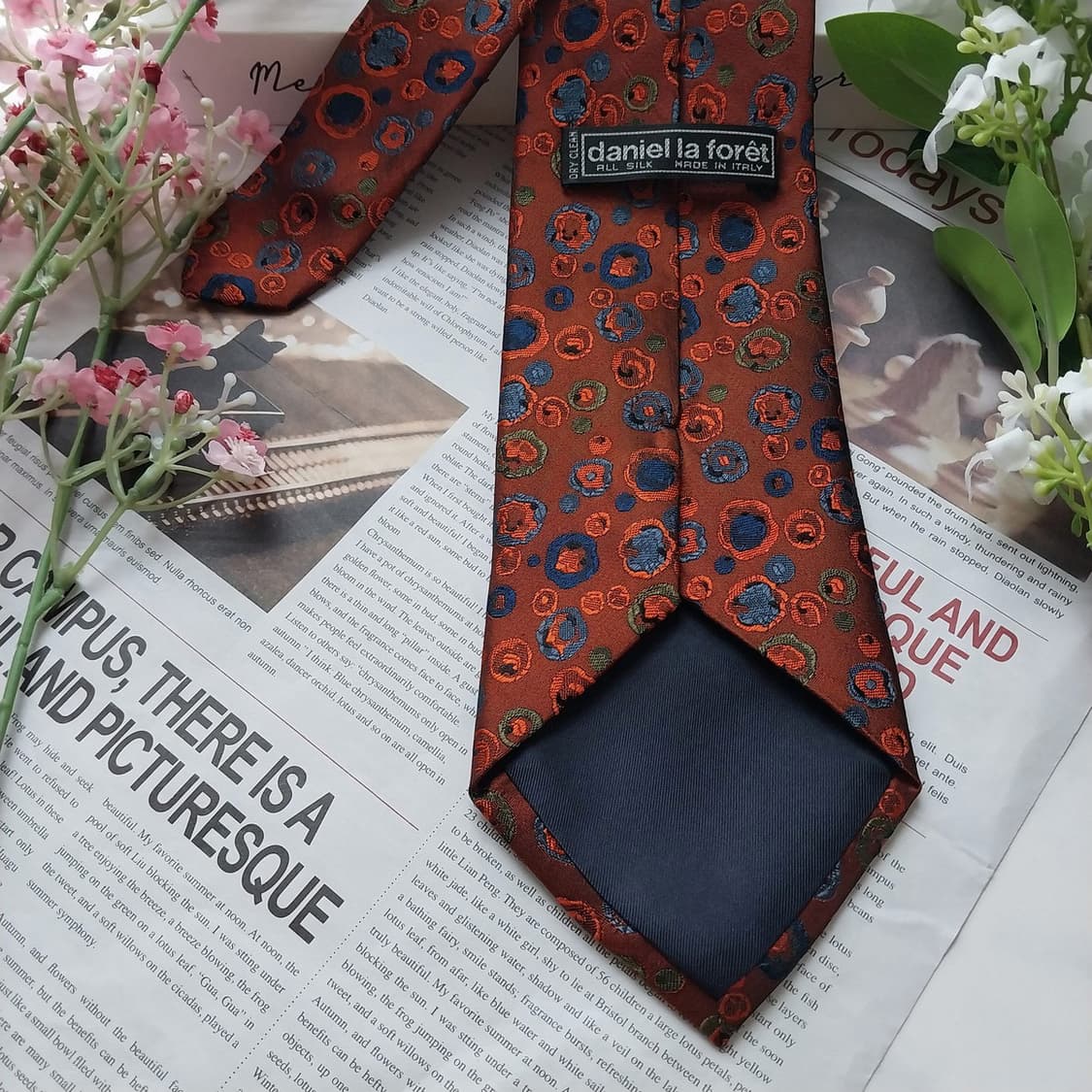 다니엘 라 포레 실크 추상 도트 넥타이 9.5cm A+등급 K1789
 상품이미지7