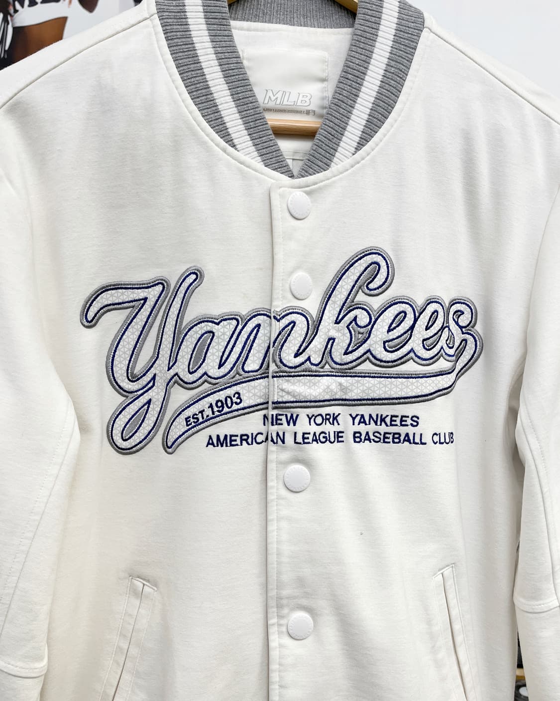 MLB 00s 뉴욕 양키즈 화이트 스타디움 자켓 상품이미지6