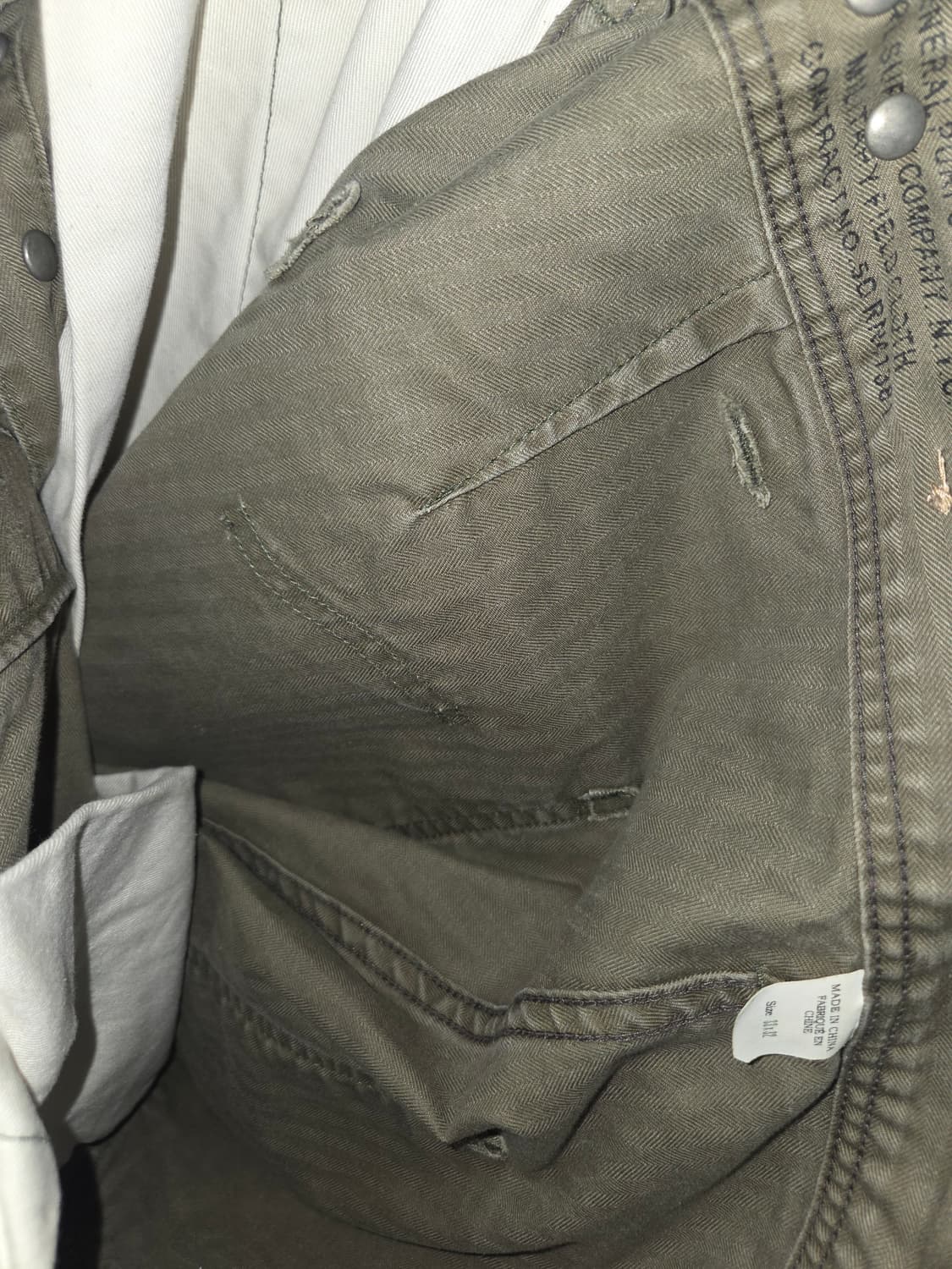 RRL distressed 페인트 카펜터 헤링본 팬츠 (허리 33) 상품이미지3