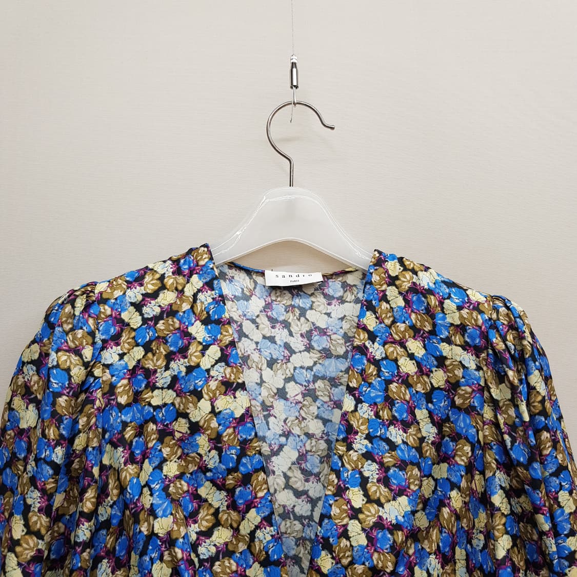 산드로 플라워 프린트 브이넥 원피스 S사이즈 상품이미지3