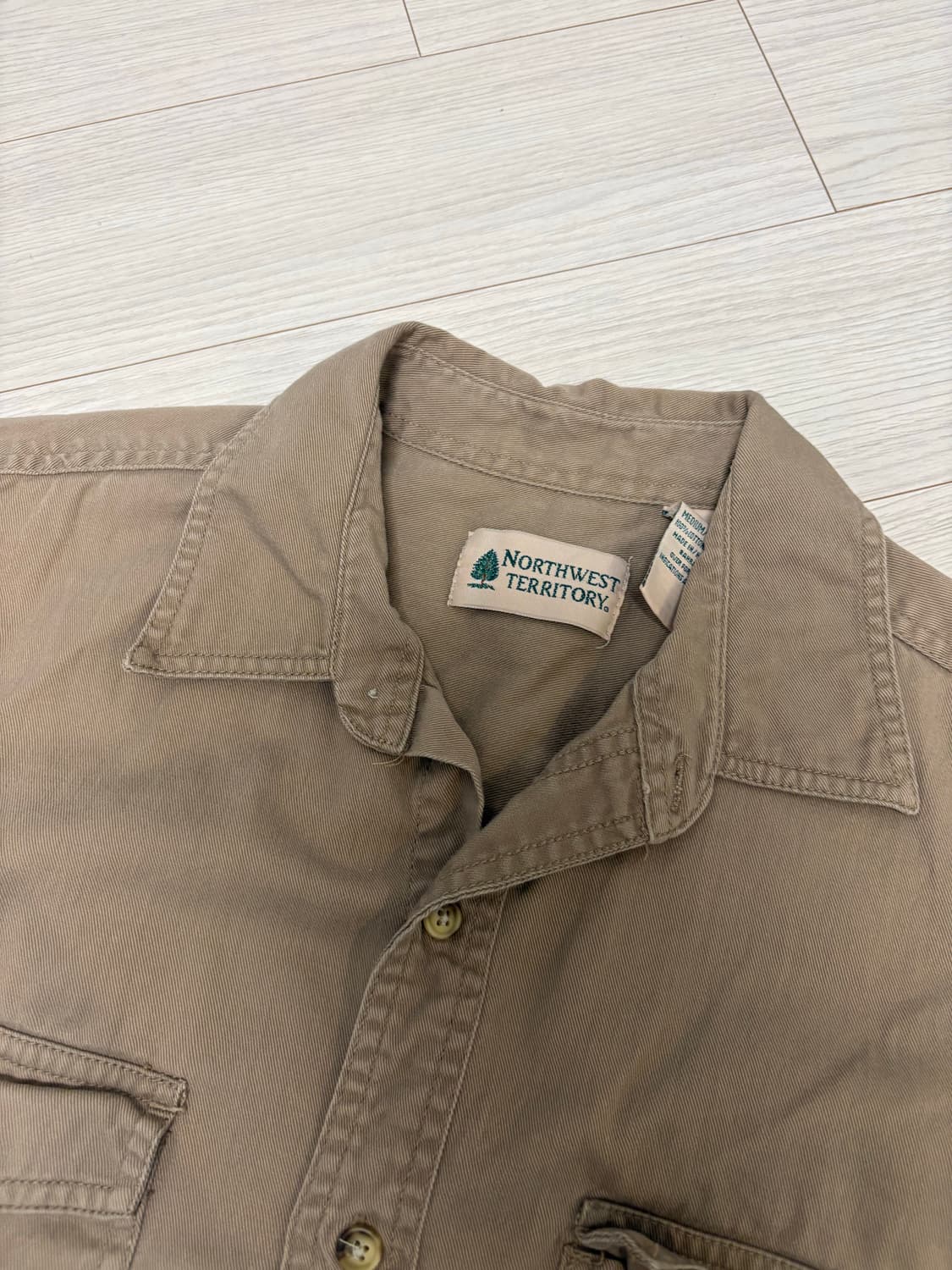 아메리칸 빈티지 밀리터리 셔츠 베이지 103-105사이즈 상품이미지2