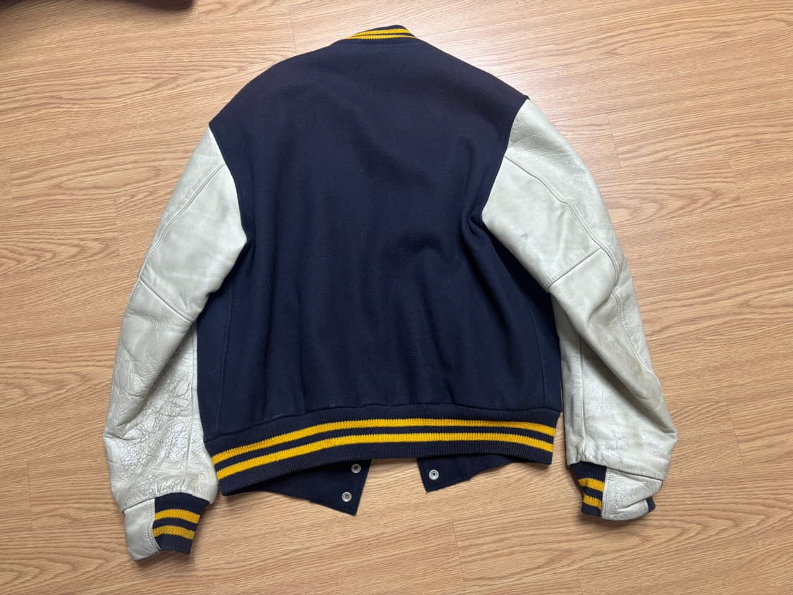 8-90’s 골든베어 레더 바시티 자켓 상품이미지2