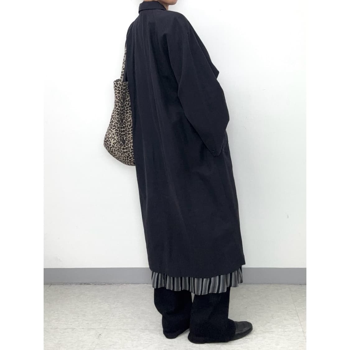 빈티지 블랙 롱 코트 상품이미지3