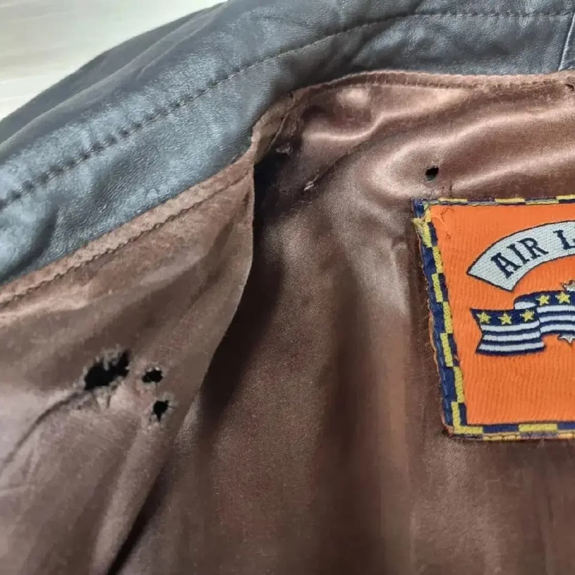 미군군납 a-2 빈티지 가죽 자켓(100) 상품이미지3
