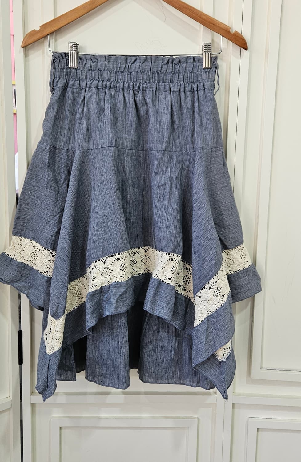 언발 레이스 린넨혼방 스커트 상품이미지5