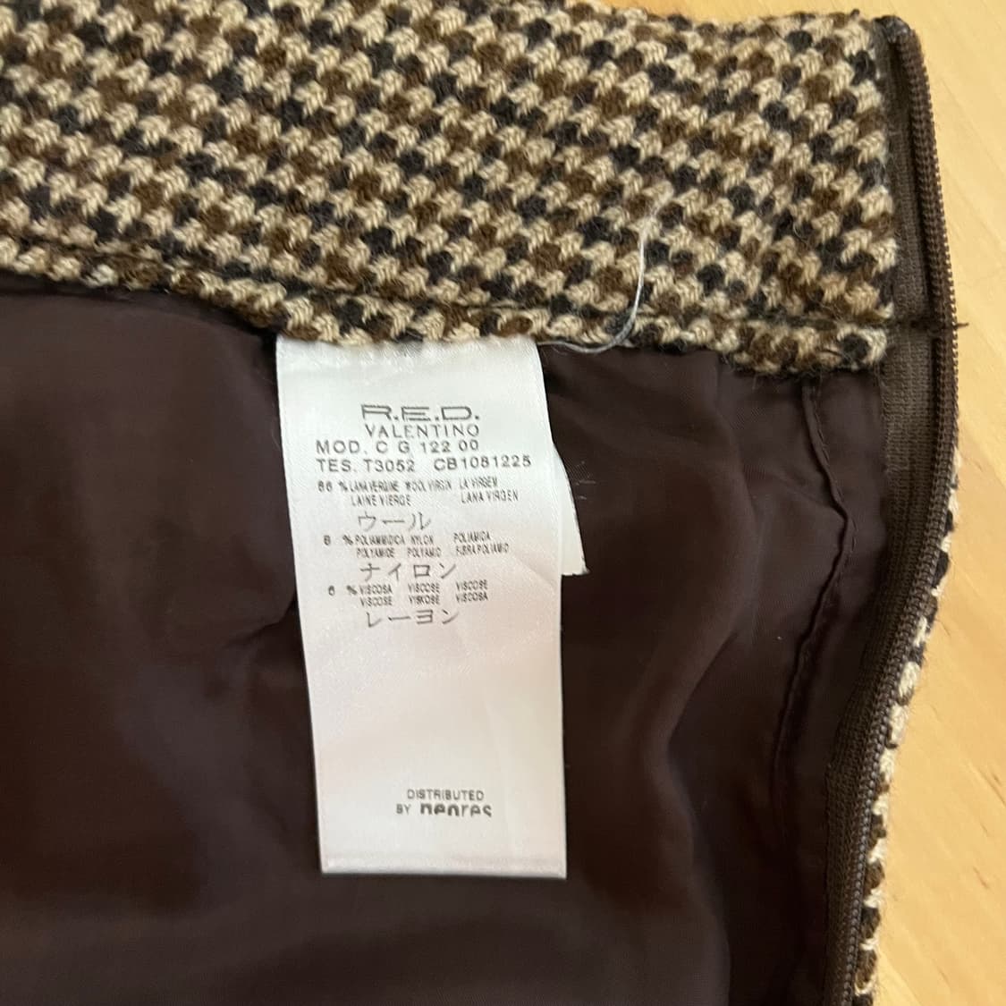 VALENTINO 레드 발렌티노 울 레이스 스커트 상품이미지9