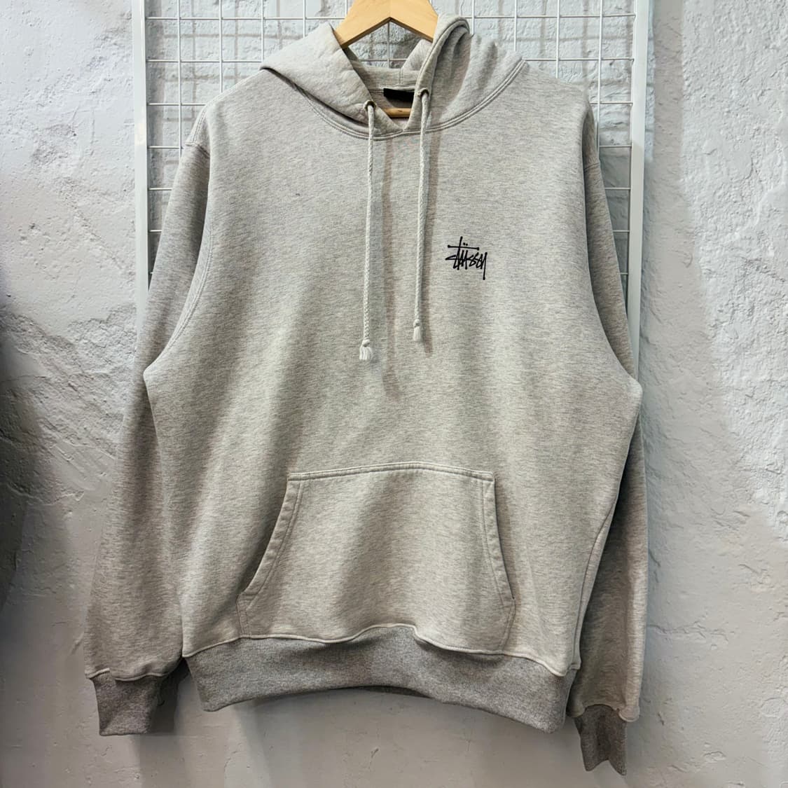 스투시 빅 로고 그레이 후드티 L 상품이미지2