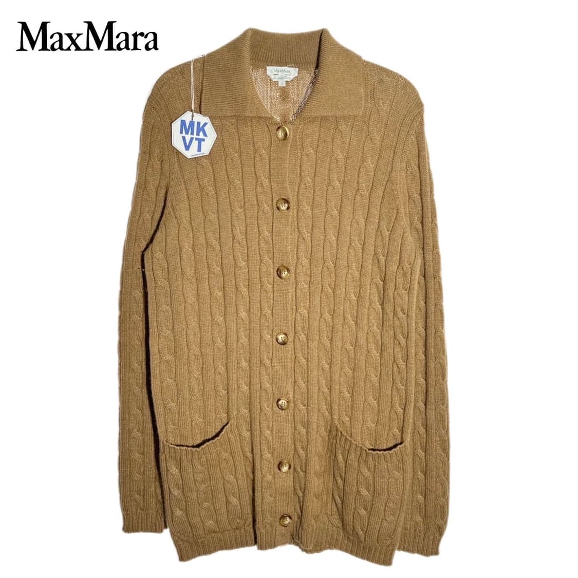 막스마라 앙고라 블렌드 케이블 카라 니트 가디건 상품이미지1