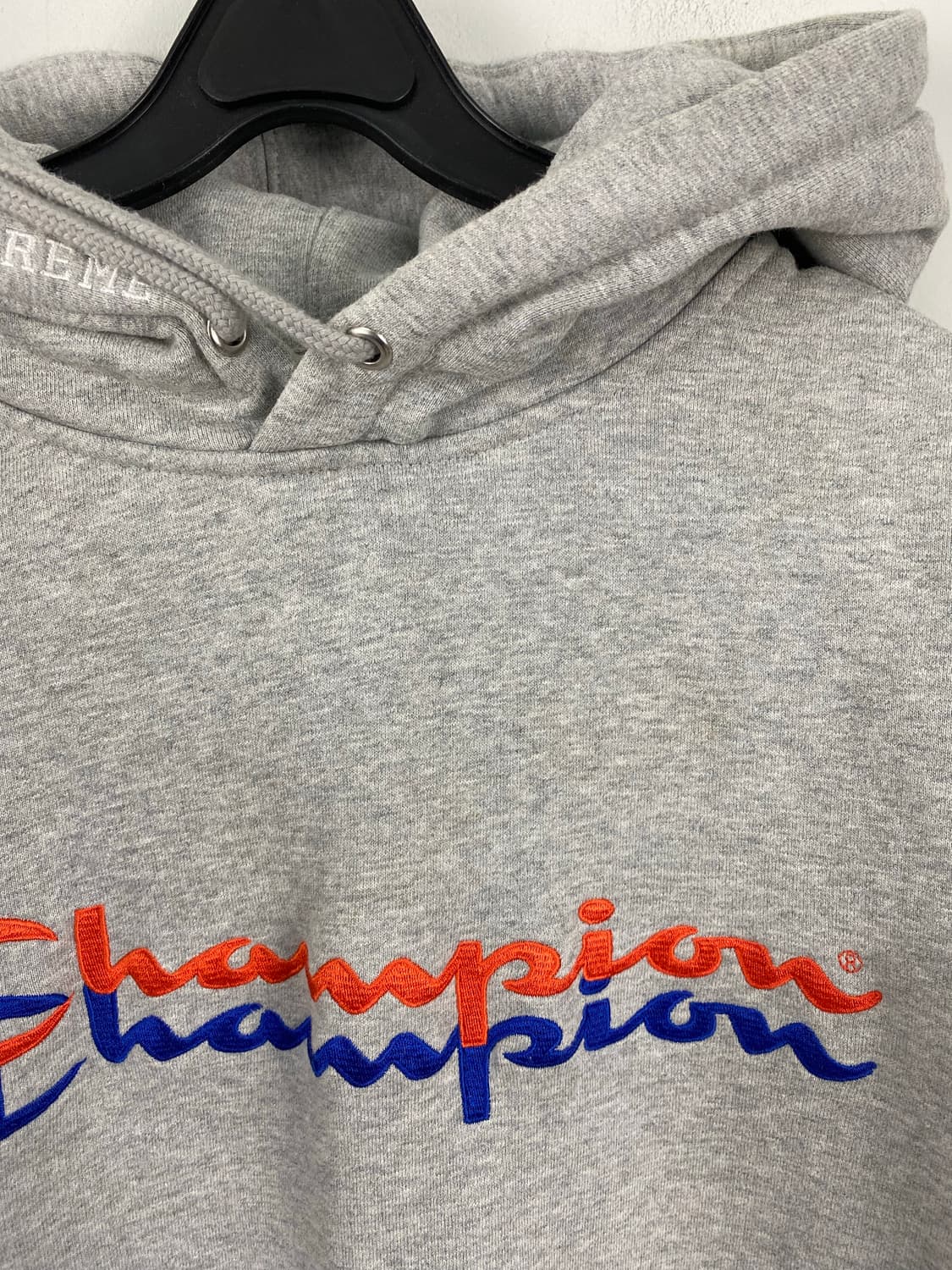 슈프림 x 챔피온 그레이 후드티 S <648> 상품이미지5