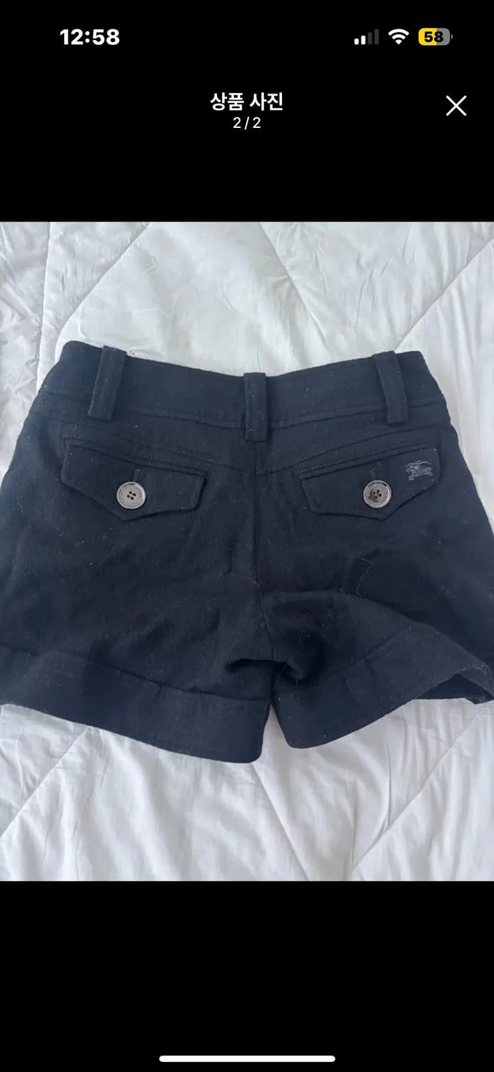 버버리 블루라벨 블랙 숏팬츠 상품이미지2