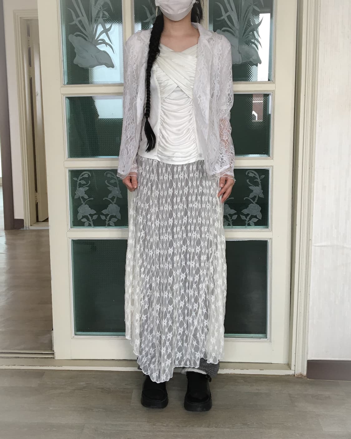 Flower pattern see through jacket 상품이미지7