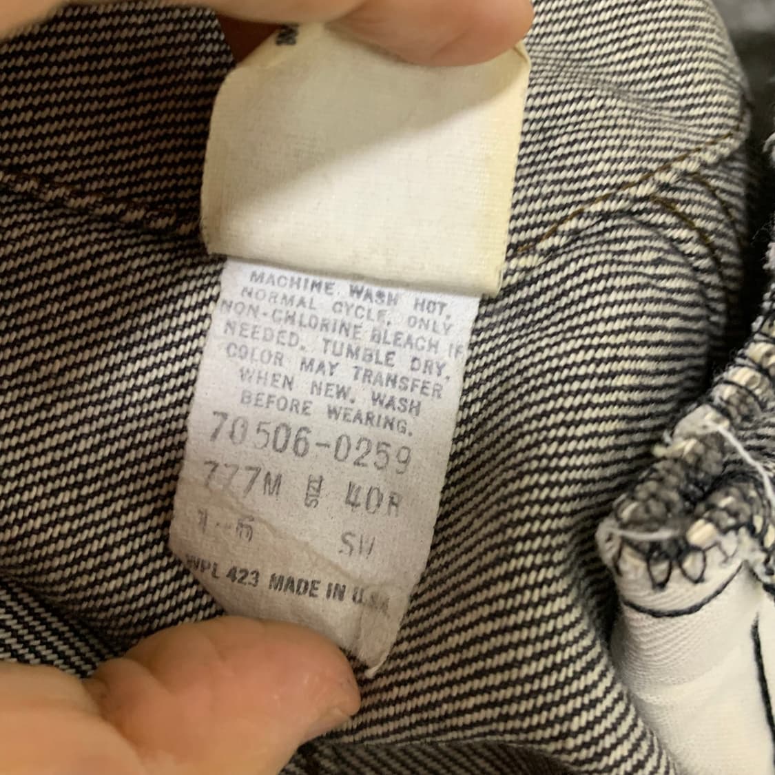 리바이스 데님 자켓 워싱 블랙 빈티지 청자켓 남녀공용 상품이미지7