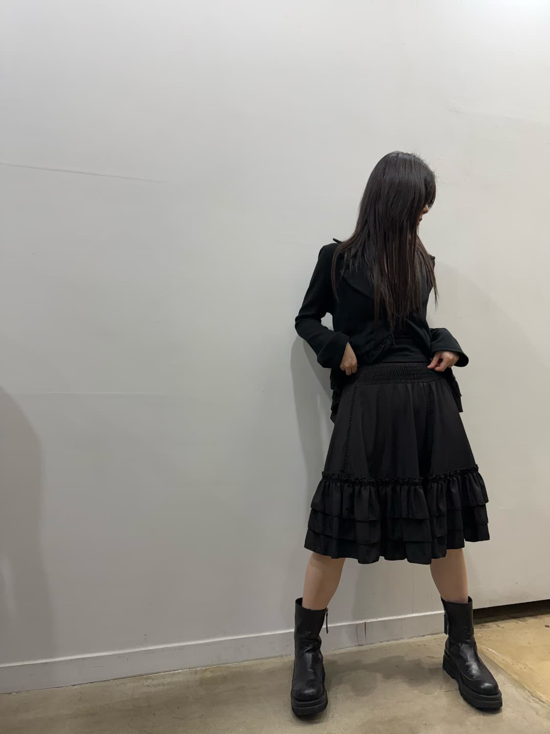 오즈온 고딕 밴딩 디테일 프릴 스커트 상품이미지6