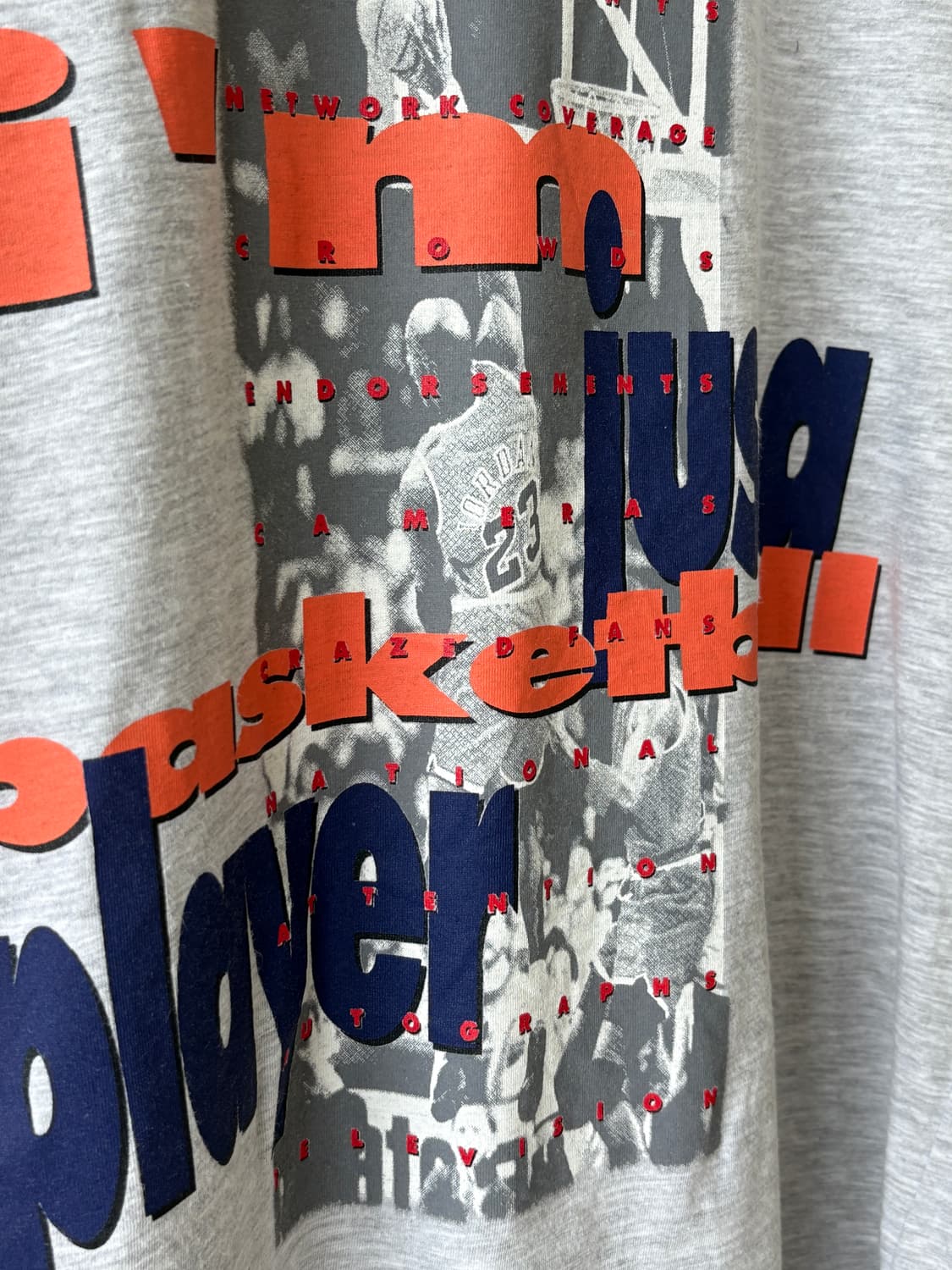 90's 나이키 조던 슬로건 티셔츠 L 상품이미지3