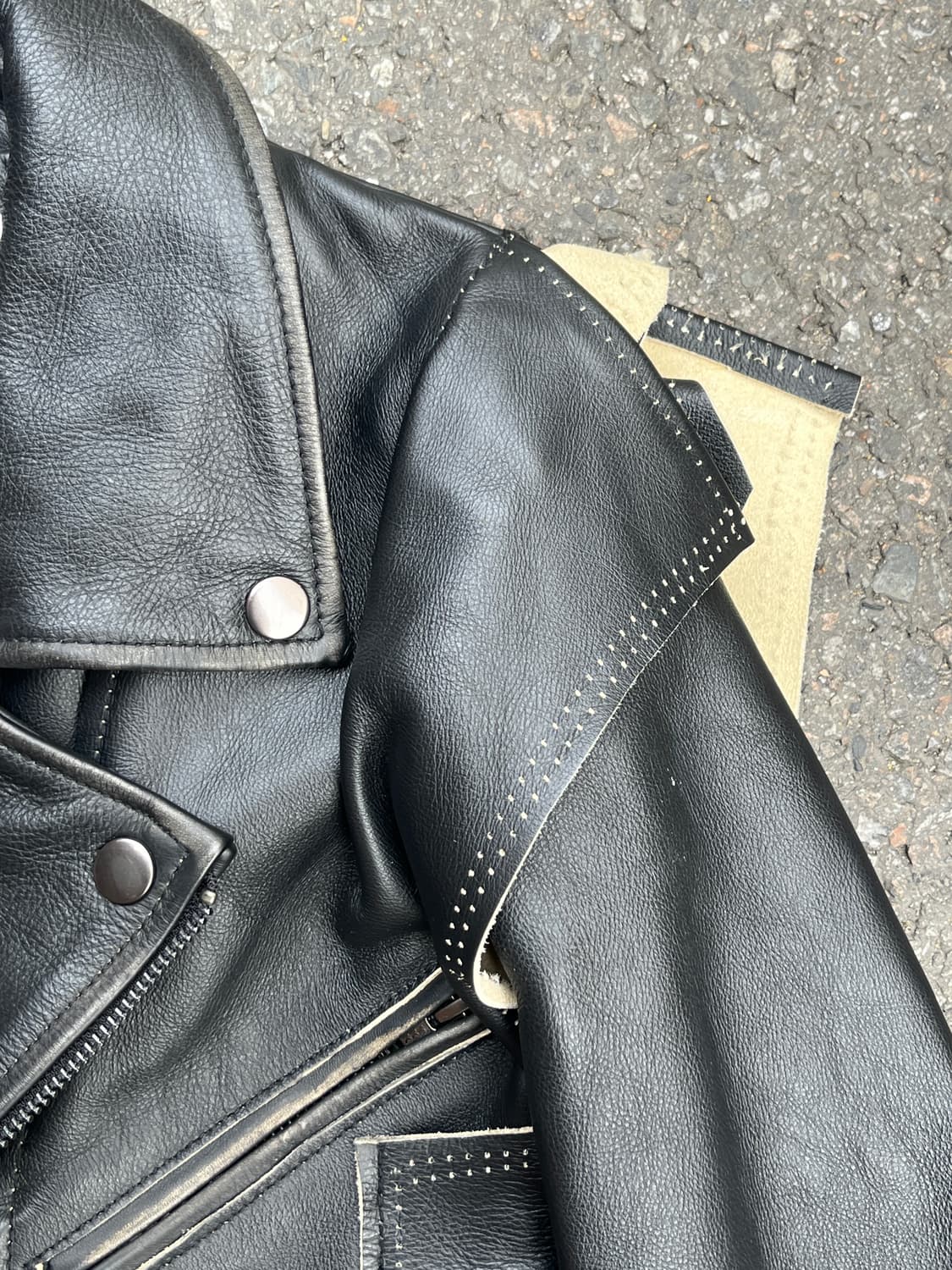 2014 메종 마르지엘라 x H&M 레더 자켓 상품이미지4