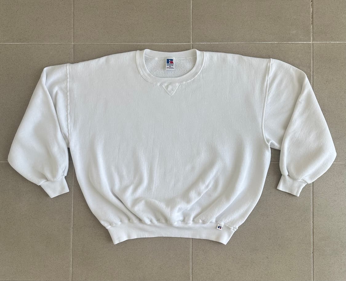 90s 빈티지 러셀 스웻셔츠 화이트 XXL 상품이미지1