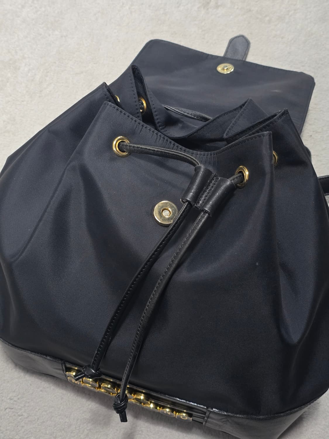 모스키노 로고장식 나일론 레더 백팩 상품이미지6