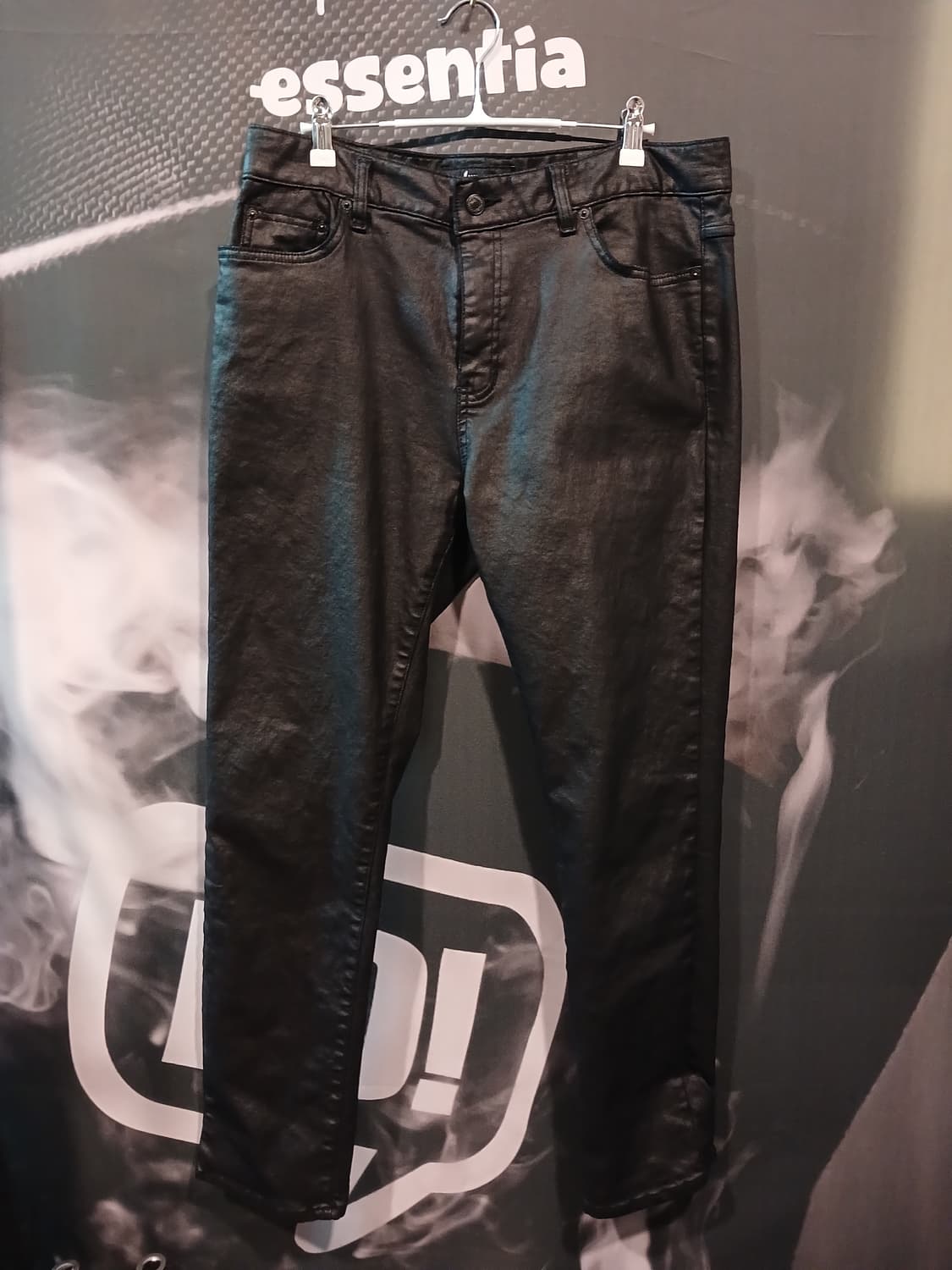 흑청 코팅 데님 팬츠 상품이미지1