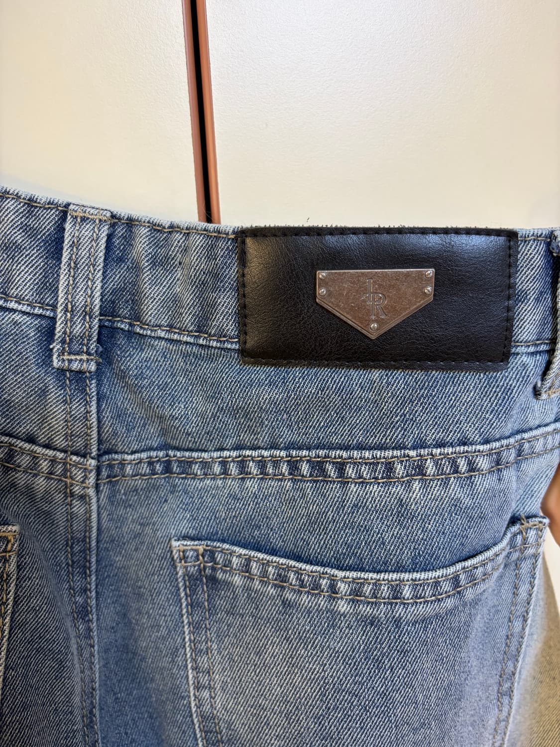 레더리 워시드 와이드 데님 팬츠 S 상품이미지5