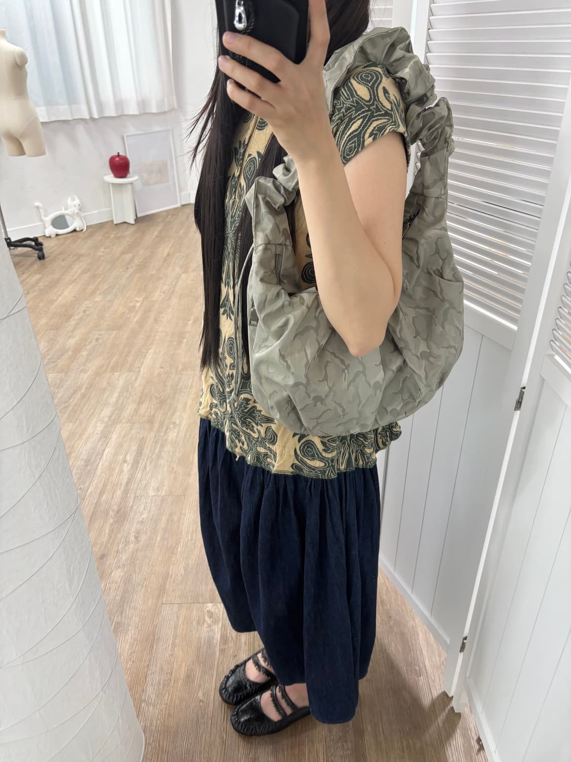 요지 야마모토 Ysaccs 셔링 백  상품이미지2